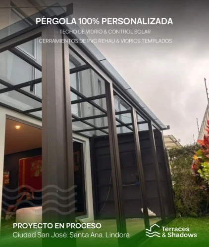 Pérgola 100% personalizable en San José, Santa Ana.